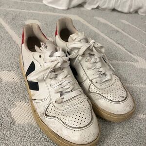 Red White and Navy Veja Sneakers